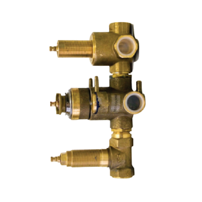 Harrington Brass Works 00-387NR-000 3/4" Thermostatic Mixer Valve with 2 Shut-off