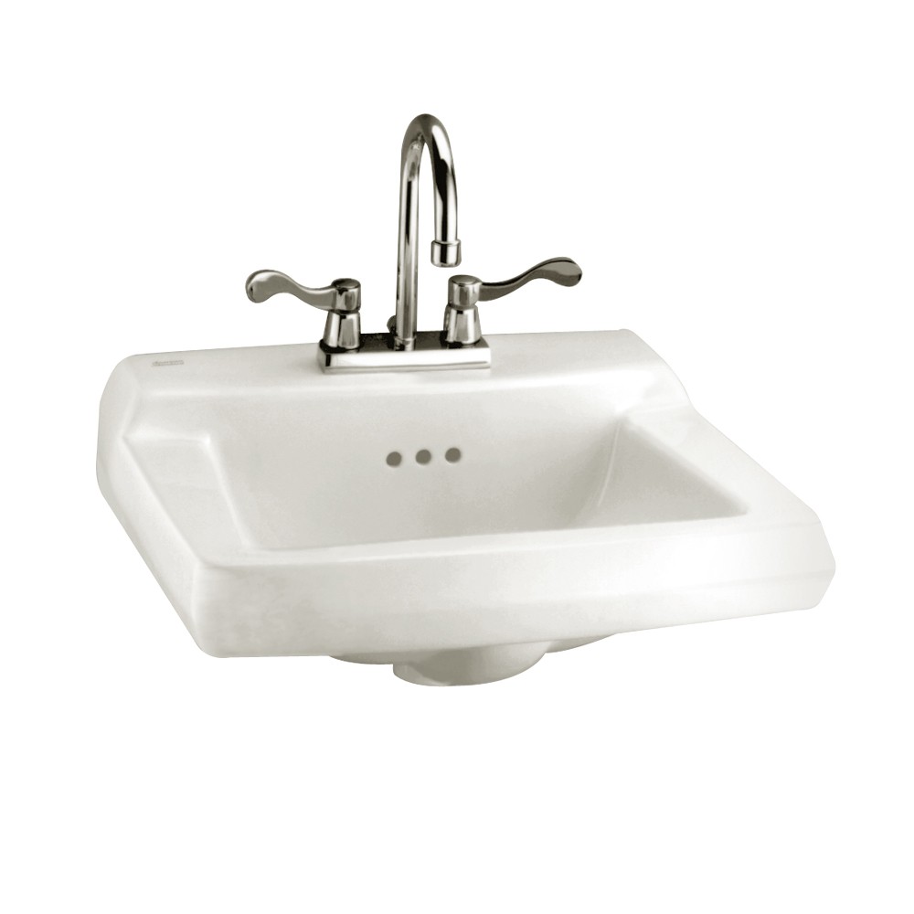 American Standard 0124.131.020 Comrade Wall Mount Porcelain Bathroom Sink in White