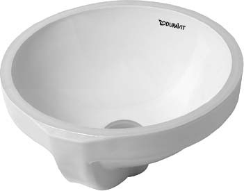 Duravit 0319320000 Architec 14 1/4" Undermount Vanity Bathroom Sink with Overflow in White