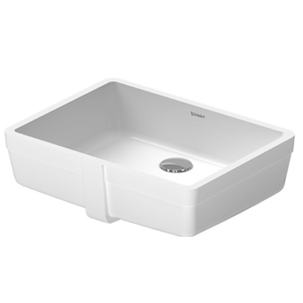 Duravit 0330430017 Vero 18-1/4" L X 12-3/75" W X 6-2/5" H Rectangular Ceramic Undermount Bathroom Sink with Overflow in White