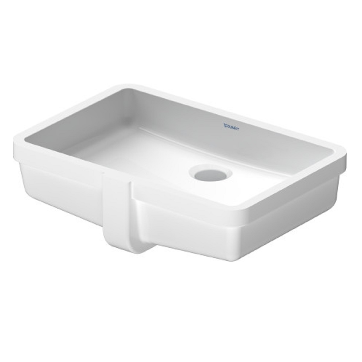 Duravit 0330480022 Vero 19-1/8" L X 12-3/8" W Undermount Vanity Basin with Overflow in White (Drain Sold Separately)
