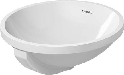 Duravit 0468400000 Architec 15-3/4" Circular Ceramic Undermount Bathroom Sink with Overflow in White