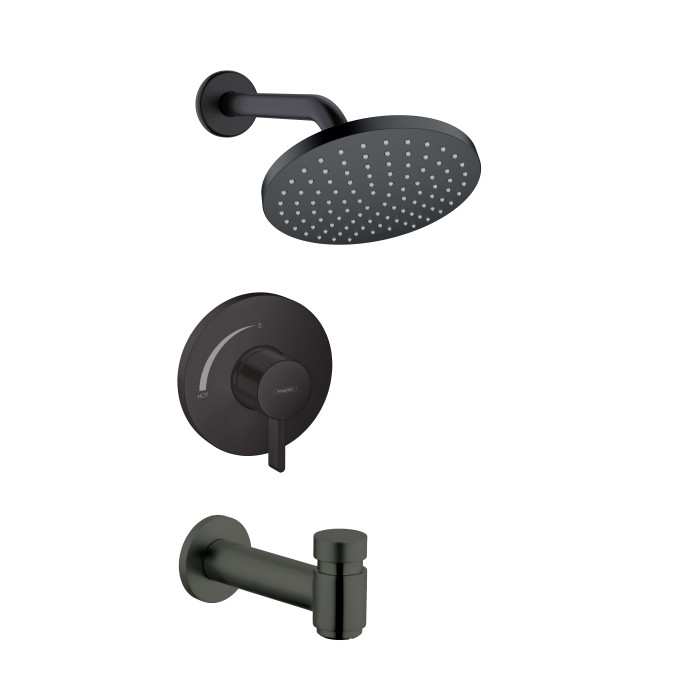 Hansgrohe 04955670 Vernis Blend Pressure Balance Tub/Shower Set, 2.5 GPM in Matte Black