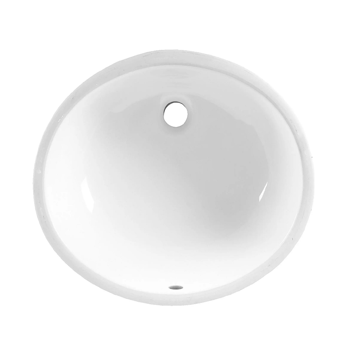 19" Undermounted Bathroom Sink 19" L X 17-3/8" W X 7-1/2" H with Front Overflow and Glazed Underside in White by American Standard 0497300.020 Ovalyn