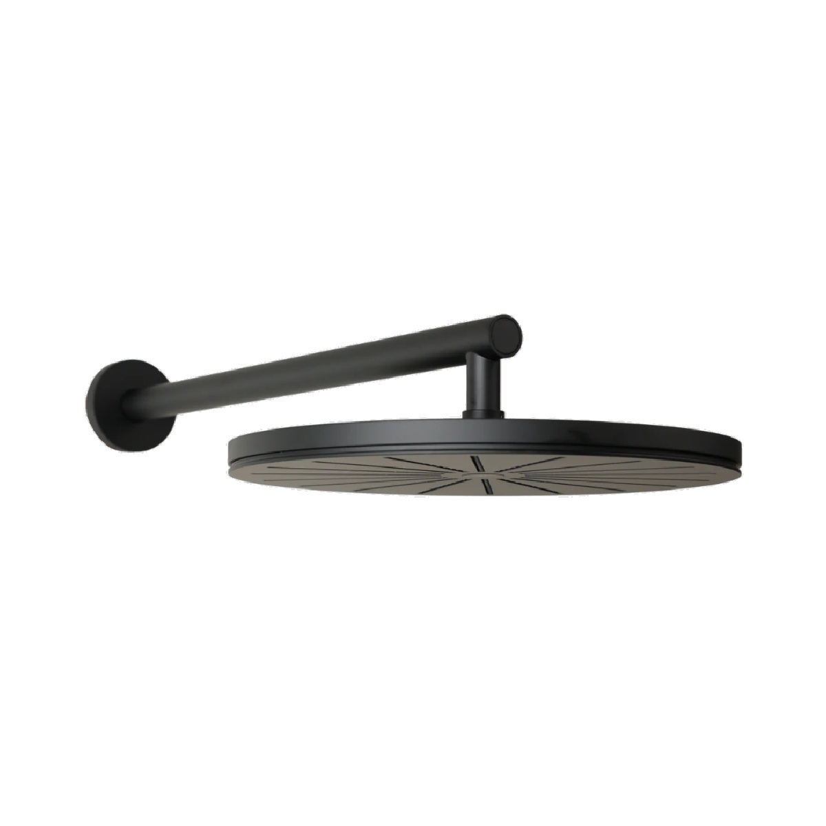 Vola 060-27, 2.0 GPM Wall Mounted Round Shower Head with Arm in Matte Black