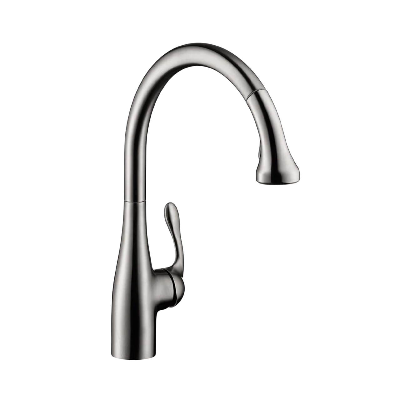 Hansgrohe 06460860 Allegro E Gourmet 1.75 GPM Deck Mounted Pull Down Semi Pro Spout Kitchen Faucet with Magnetic Spray Head Docking in Steel Optic