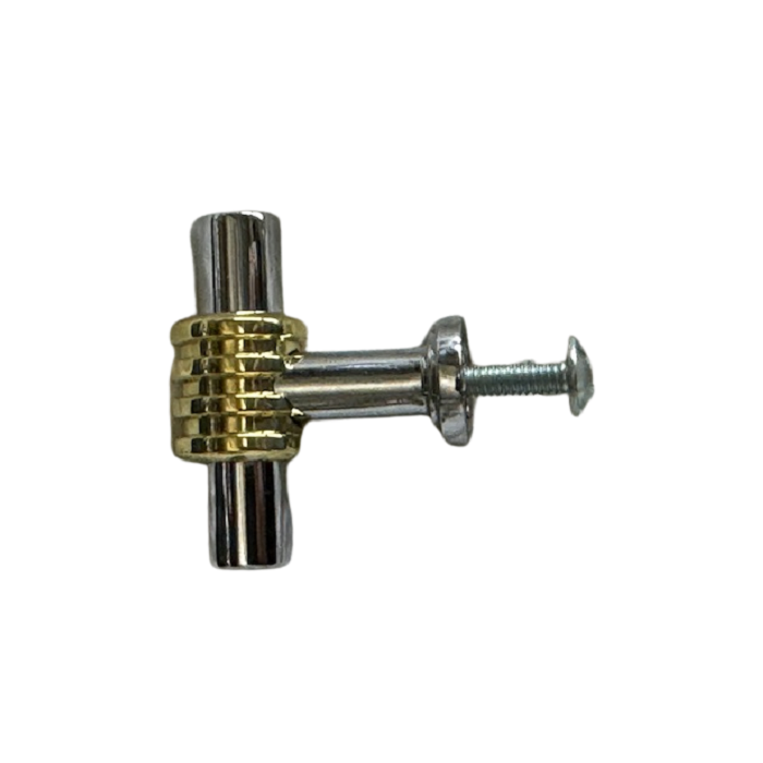 Ginger 0875-26/3 Knob in Polished Chrome and Polished Brass