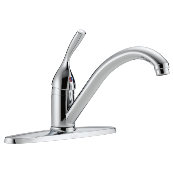 Delta 100-DST 134 / 100 / 300 / 400 Series Single Handle Kitchen Faucet In Chrome