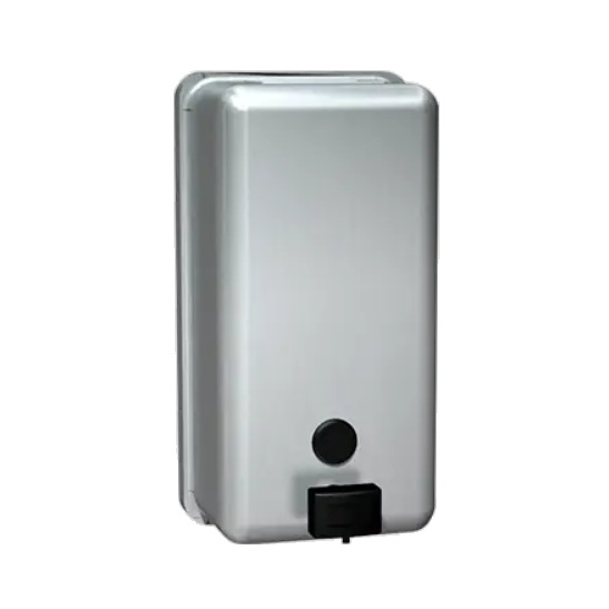 American Specialties 10-0347 Surface Mounted Vertical Soap Dispenser with 40 oz Capacity in Stainless Steel