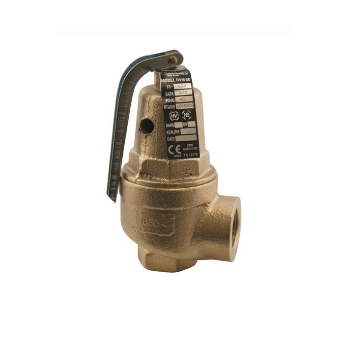 Apollo 1061612 Bronze Safety Relief Valve with Oversized Outlet, 60 PSI, 1-1/4" X 1-1/2" (2 X FNPT)