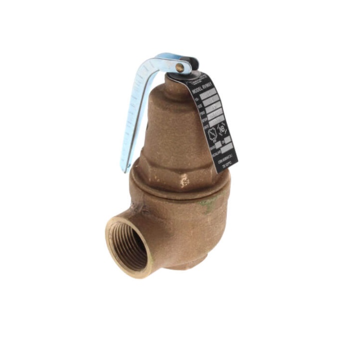 Apollo 1061620 10-600 Series 1-1/4" X 1-1/2" FNPT, 160 PSI, 7101 MBtu Bronze Hot Water Safety Relief Valve 