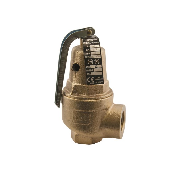 Apollo 1061705 Bronze Safety Relief Valve with Oversized Outlet, 30 PSI, 1-1/2" X 2" (2 X FNPT)