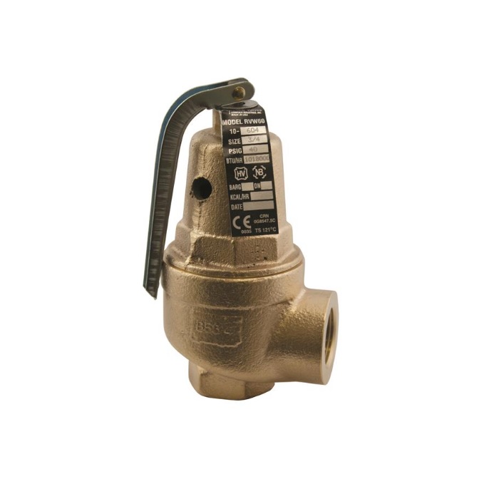 Apollo 1061834 10-600 Series 2" FNPT X 2-1/2" FNPT, 150 PSI Bronze Safety Relief Valve with Oversized Outlet