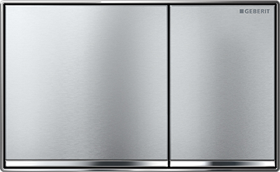 Geberit 115.640.GH.1 Sigma60 Dual-flush Plates For Sigma Series In-wall Toilet Systems in Brushed Chrome