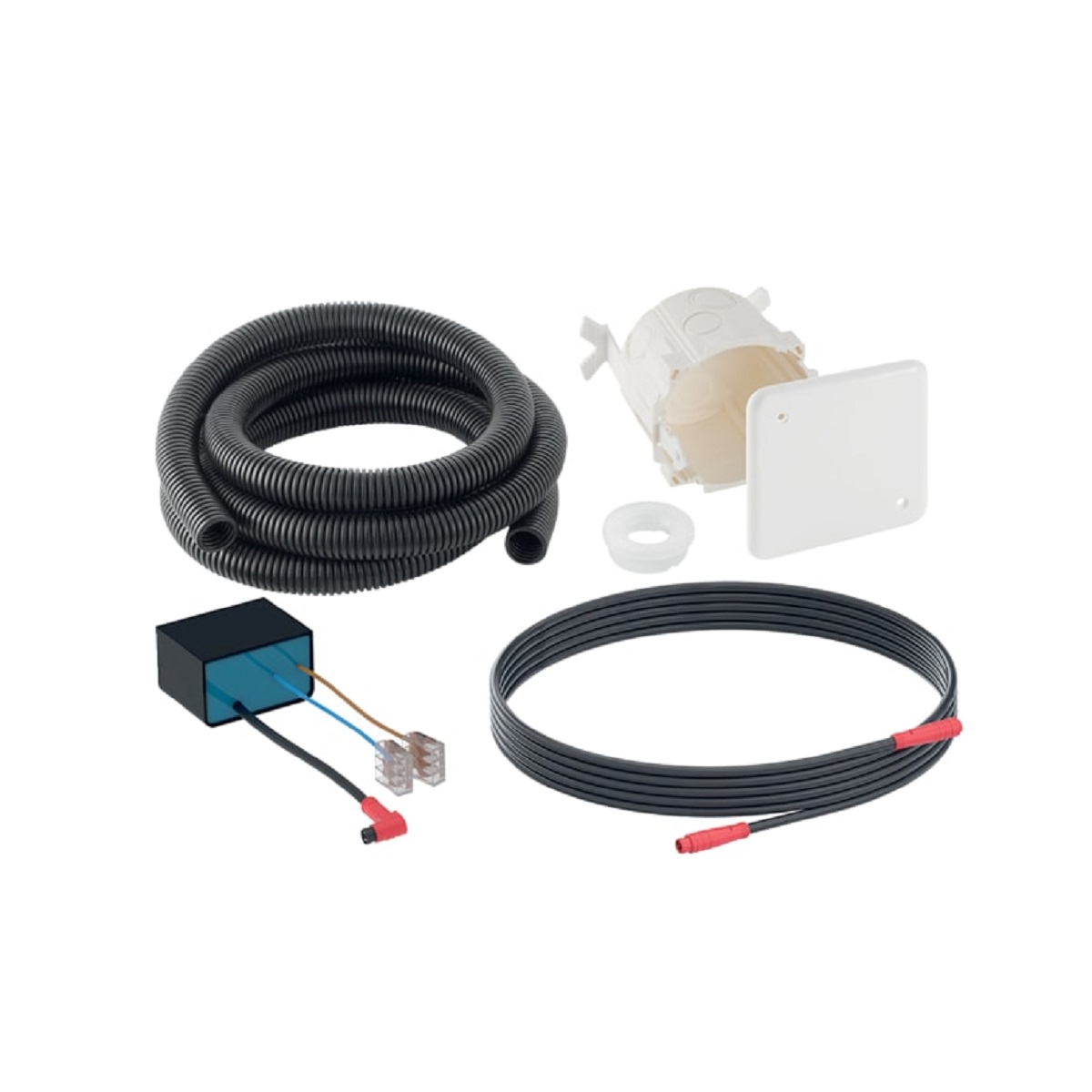 Geberit 115.861.00.6 Installation Set with Power Supply Unit, for WC Flush Controls with Electronic Flush Actuation, 12 V