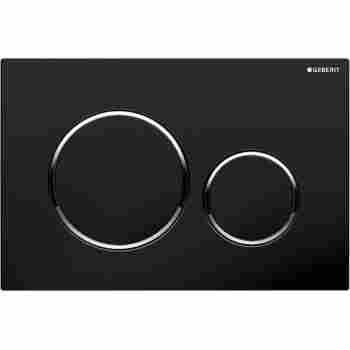 Geberit 115.882.JQ.1 Sigma 20, 1.6 / 0.8 GPF Dual Flush Actuator Plate in Matte Chrome with Polished Chrome Accent
