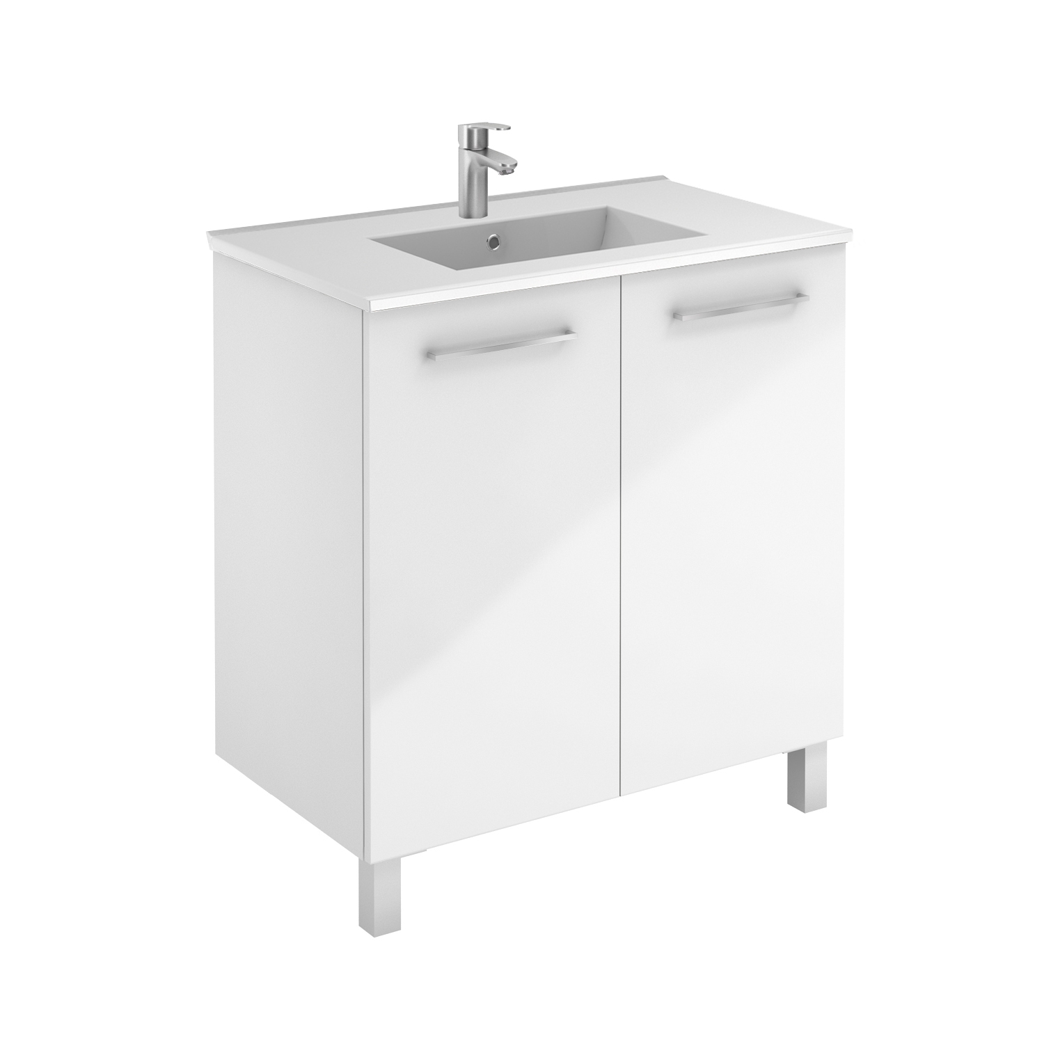 Emory and Bond 122VB60932WH Sano Series Floor-mount Vanity Base 32" x 18" 2 Doors in High Gloss White
