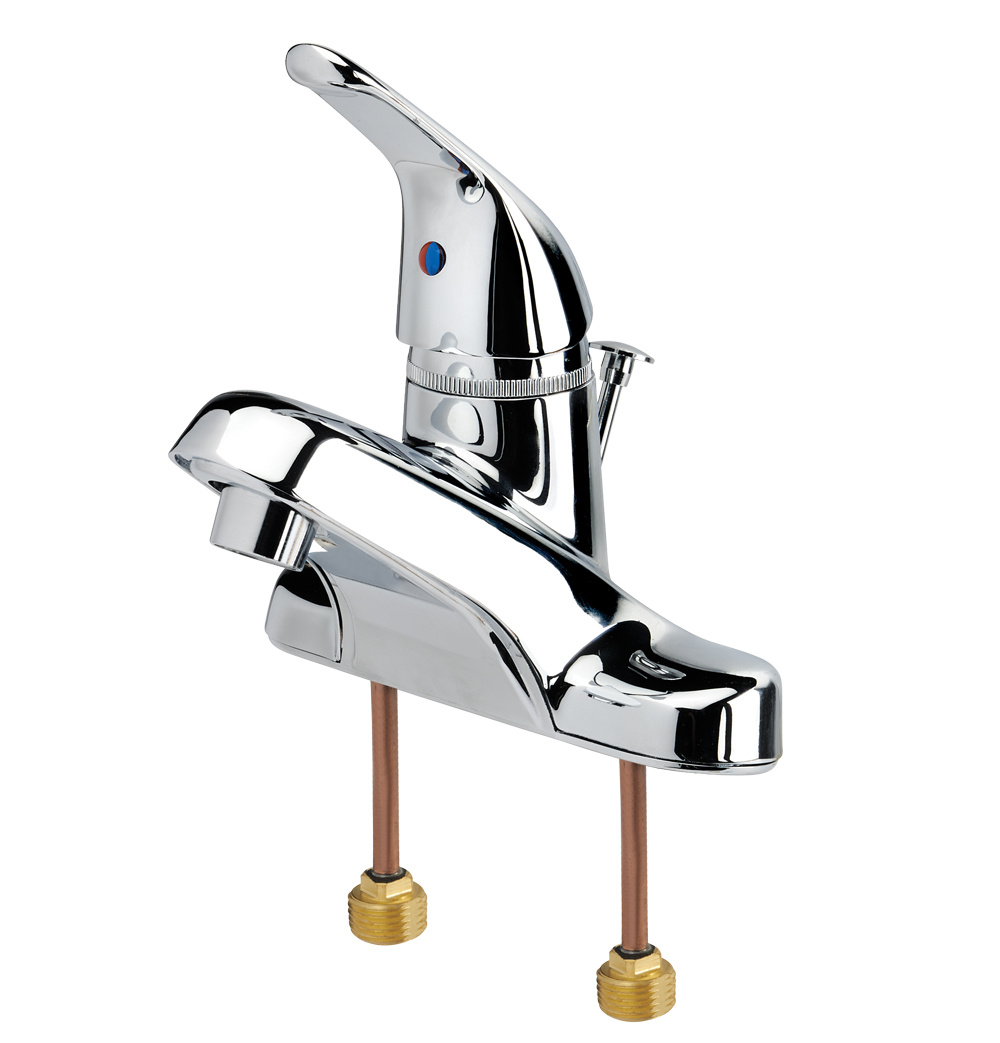 Krowne 12-525L Silver Series 4" Center Single Lever Handle Faucet with Pop-up Drain in Polished Chrome