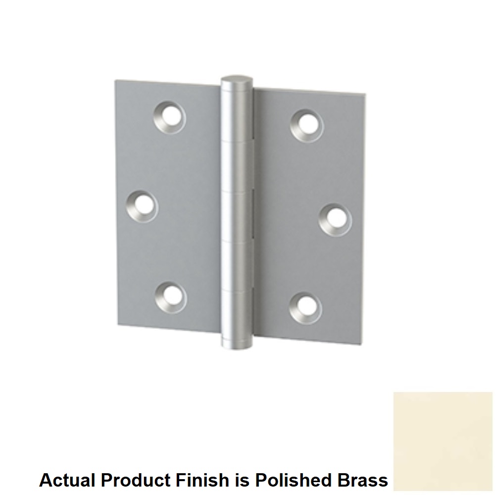 Merit Metal 125P-3"x3" Polished Brass Plain Bearing Door Hinge