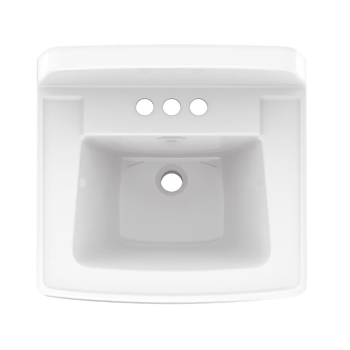 Gerber G0012654 Gerber Monticello II 4" Centers Wall Hung Bathroom Sink 20" X 18" in White