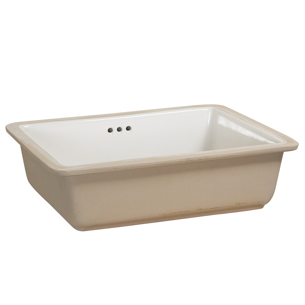 Foremost 14-1713-W 19-7/8" Rectangular Vitreous China Undermount Bathroom Sink with Overflow in White