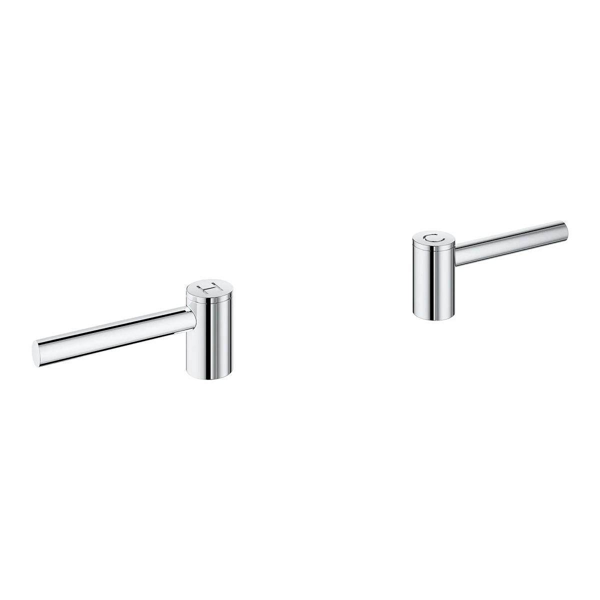 Grohe 14216000 Atrio Lever Handles Pair for Bathroom Sink Faucet in Starlight Chrome