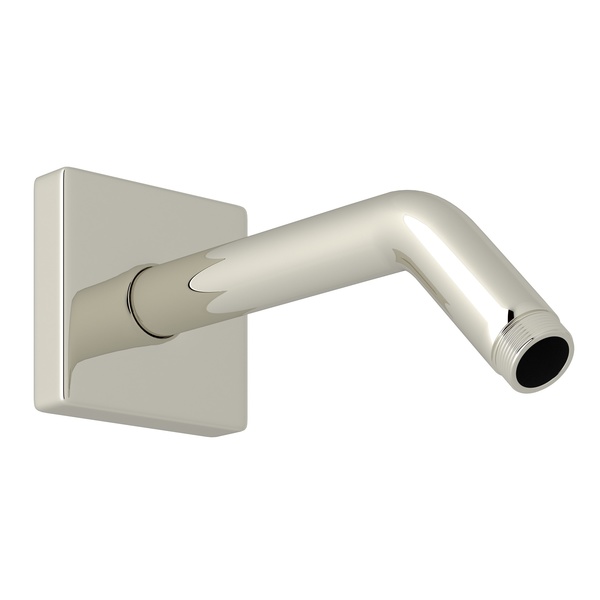 Rohl 1442/6PN 7" Length Wall Mount Shower Arm with Square Escutcheon in Polished Nickel