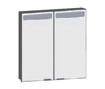 Sidler 1.478.000 Diamando 31 1/4"W x 32"H x 4"D Medicine Cabinet in Anodized