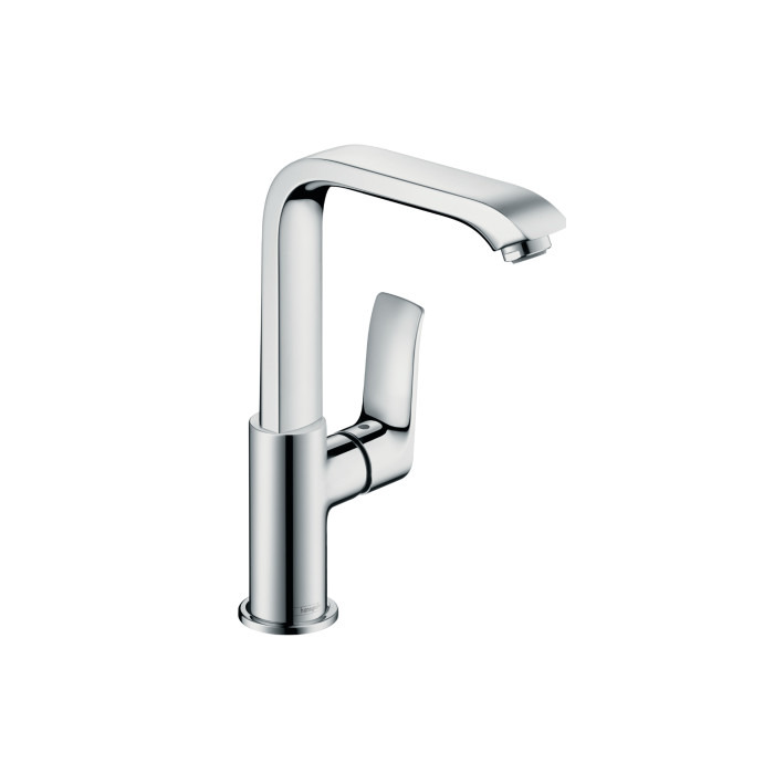 Hansgrohe 31087001 Metris Single-Hole Faucet 230 with Swivel Spout and Pop-Up Drain, 1.2 GPM in Chrome
