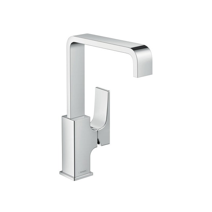 Hansgrohe 32511001 Metropol Single-Hole Faucet 230 with Lever Handle and Swivel Spout, 1.2 GPM in Chrome