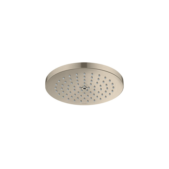 Hansgrohe 27629821 Raindance S Showerhead 180 1-Jet PowderRain, 1.75 GPM in Brushed Nickel