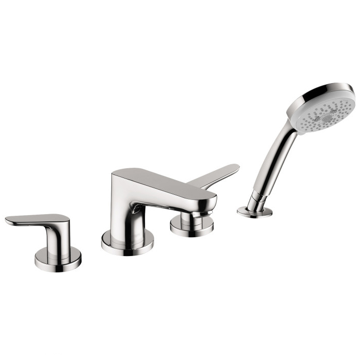 Hansgrohe 04766000 Focus 4-Hole Roman Tub Set Trim with 1.8 GPM Handshower in Chrome