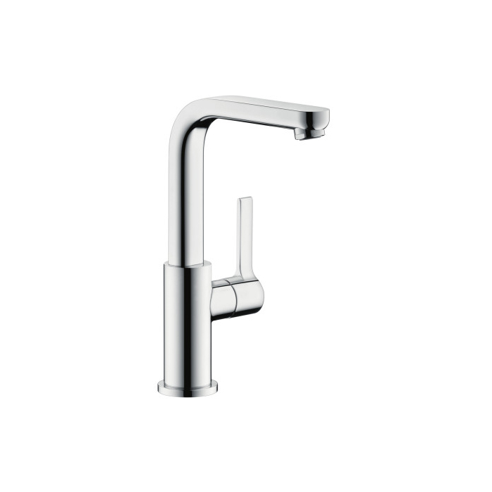 Hansgrohe 31161001 Metris S Single-Hole Faucet 230 with Swivel Spout and Pop-Up Drain, 1.2 GPM in Chrome