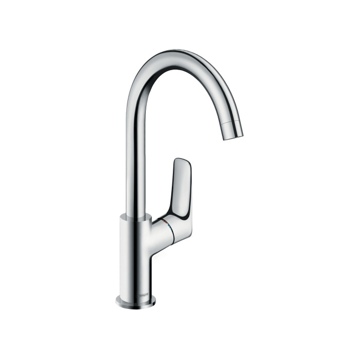 Hansgrohe 71130001 Logis Single-Hole Faucet 210 with Swivel Spout and Pop-Up Drain, 1.2 GPM in Chrome