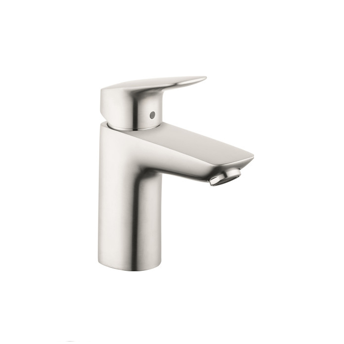 Hansgrohe 71100821 Logis Single-Hole Faucet 100 with Pop-Up Drain, 1.2 GPM in Brushed Nickel