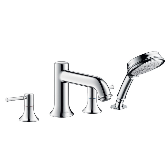 Hansgrohe 14315001 Talis C 4-Hole Roman Tub Set Trim with 1.8 GPM Handshower in Chrome (Rough Sold Separately)