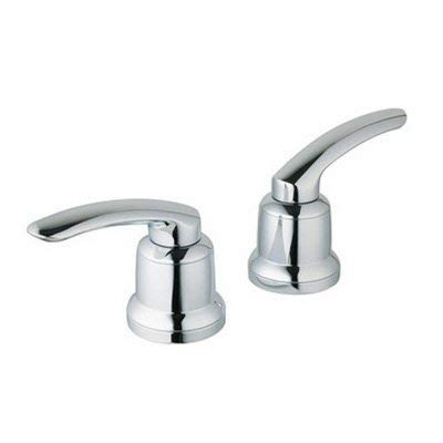 Grohe 18085RR0 Talia® Metal Lever Handle (Pair) in Velour Chrome
