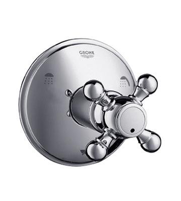 Grohe 19.226.AV0 Geneva 5 Port Diverter Trim With Cross Handles In Satin Nickel