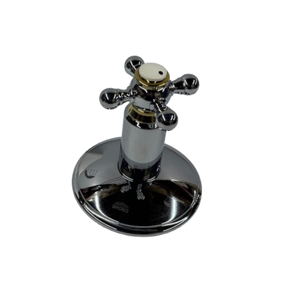 Geneva Closeout Five Port Diverter Trim Cross Handle in Infinity Satin Nickel / Polished Brass Grohe 19226AR0 (Rough In Sold Separately)