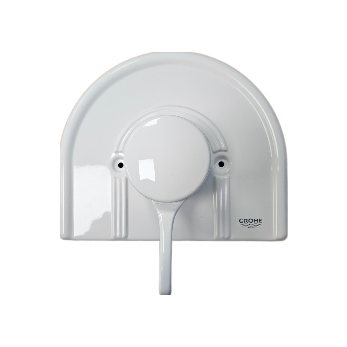 Grohe 19701L00 Arcada Pressure Balance Valve Trim with Lever Handle in White (Rough Sold Separately)