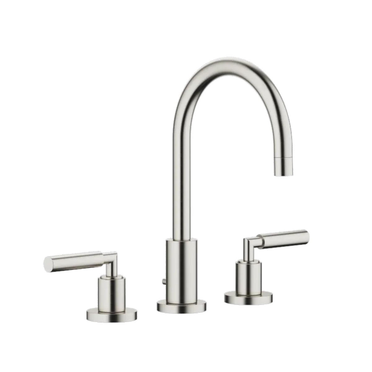 Dornbracht 20713882-060010 Tara 1.2 GPM Deck Mounted Widespread Three Hole Bathroom Faucet with Drain in Brushed Platinum