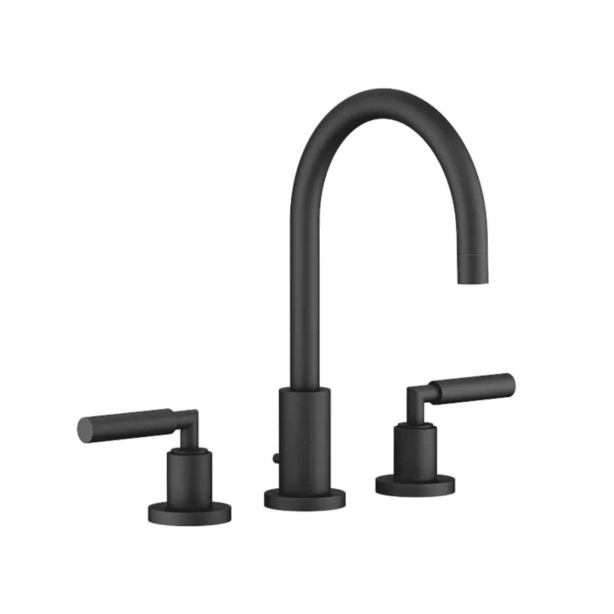 Dornbracht 20713882-330010 Tara 1.2 GPM Deck Mounted Widespread Three Hole Bathroom Faucet with Drain in Matte Black