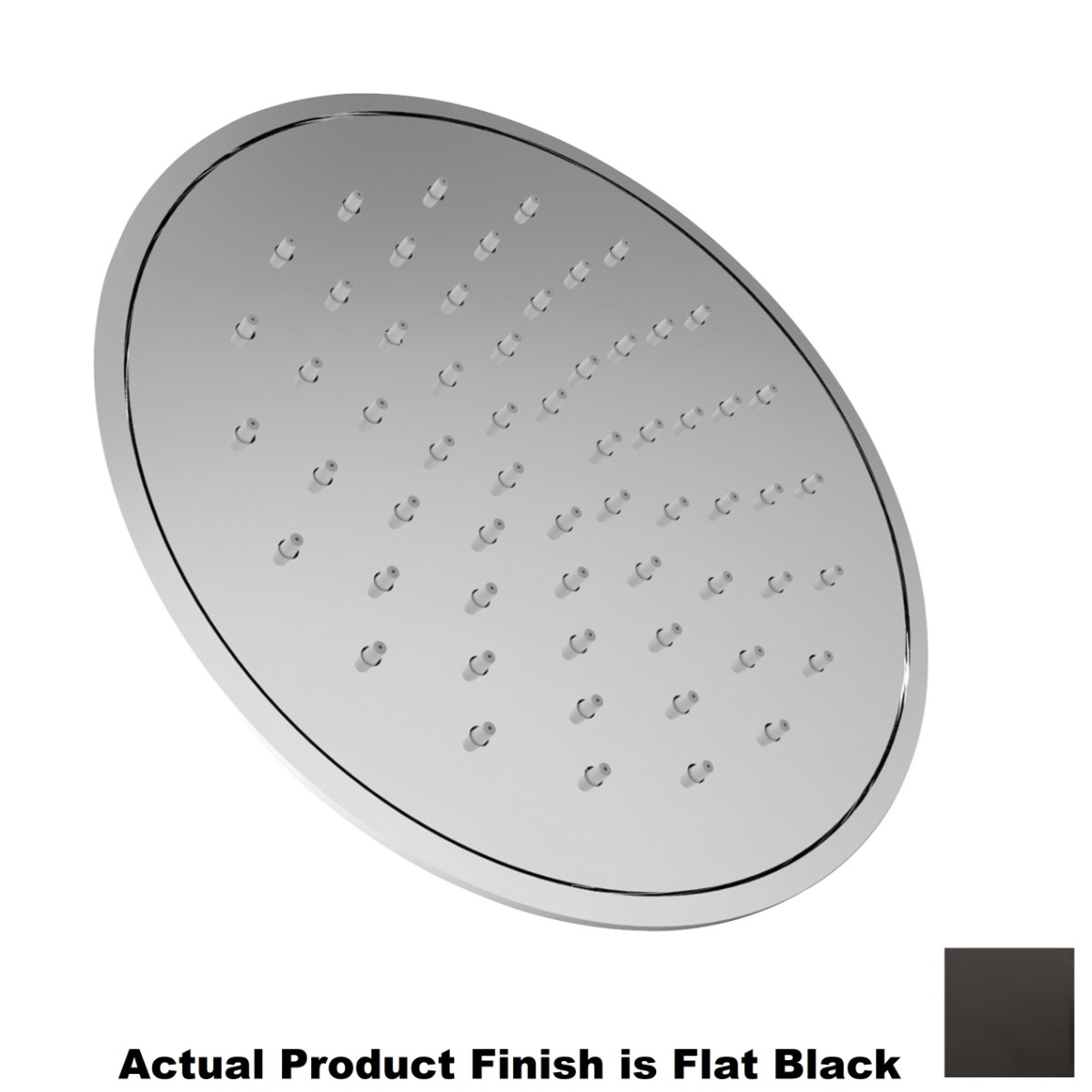Newport Brass 2152/56 1.8 GPM Ceiling Mounted Single Function Rainfall Shower Head in Flat Black