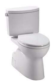 Toto CST474CUFG#01 Vespin II 1G Two-Piece Elongated 1.0 GPF Universal Height Skirted Design Toilet with CEFIONTECT in Cotton White