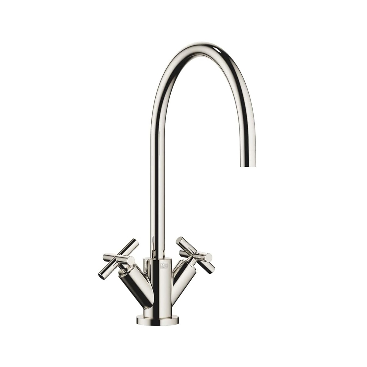 Dornbracht 22815892-080010 Tara 1.5 GPM Single Hole Deck Mounted Kitchen Faucet in Platinum with Cross Handle