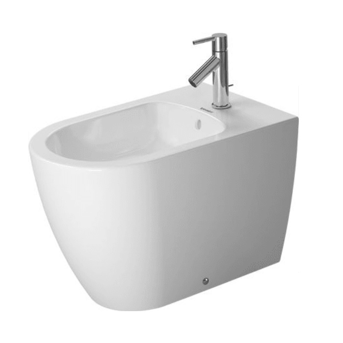Duravit 2289100000 ME by Starck 14-5/8" L X 23-5/8" W X 15-3/4" H Floor Mounted Bidet with Overflow and Single Faucet Hole in White (Faucet Sold Separately)