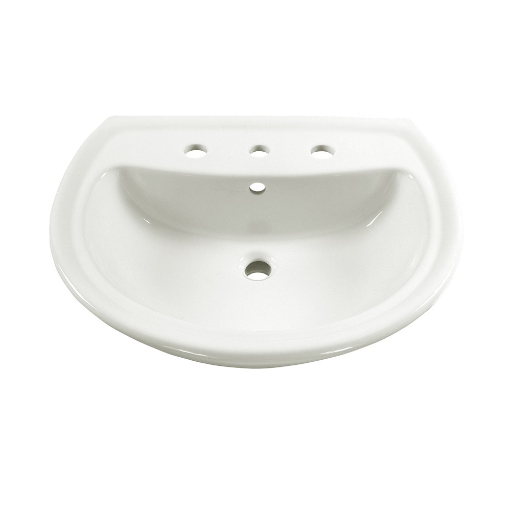 American Standard 236008.020 Cadet Freestanding Porcelain Bathroom Sink in White