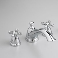 American Standard 2373920.008 Enfield Deck-Mount Tub Filler with Metal Cross Handles in Polished Nickel