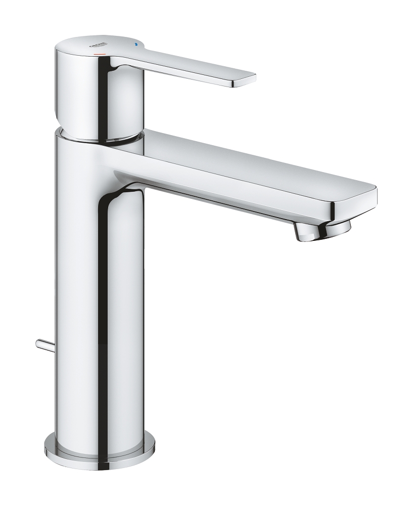 Grohe 2379400A Lineare™ 1.2 GPM Deck Mounted Single Handle S-Size Bathroom Faucet with Pop-Up Drain Assembly in StarLight Chrome