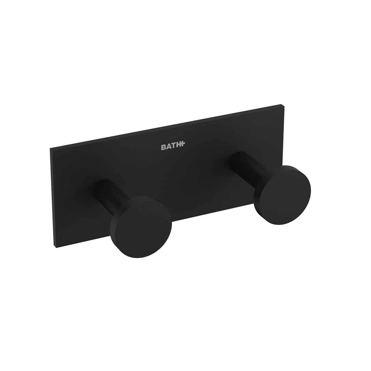 Cosmic WJB276A0022036 Stick 4.33" Wall Mounted Contemporary Square Double Hook in Matte Black